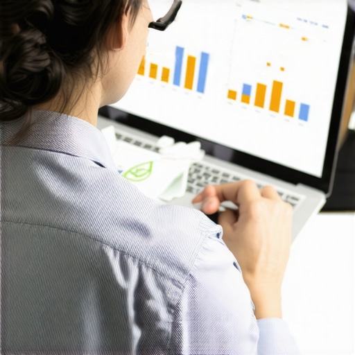 SEO expert analyzing local search data with charts and laptop