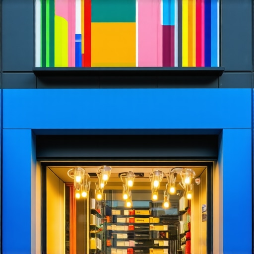 A welcoming, vibrant storefront with signage and customers