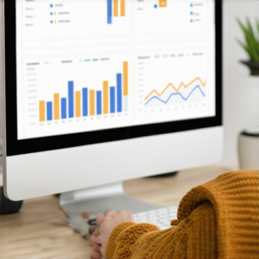 Analyzing Local SEO Data for Ongoing Success Person reviewing local SEO analytics on a laptop with charts and graphs.