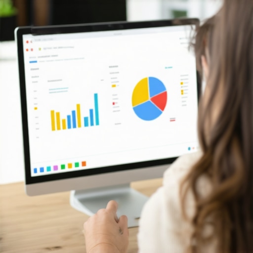 Person reviewing local SEO metrics and maps on a computer