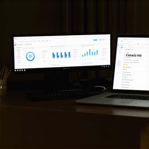 Desk with SEO tools and analytics software for maintaining Google Map Pack rankings