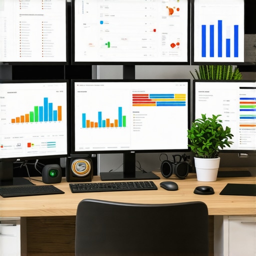 Tools for Maintaining Google Maps Visibility Workspace with screens showing local SEO dashboards and citation tracking tools