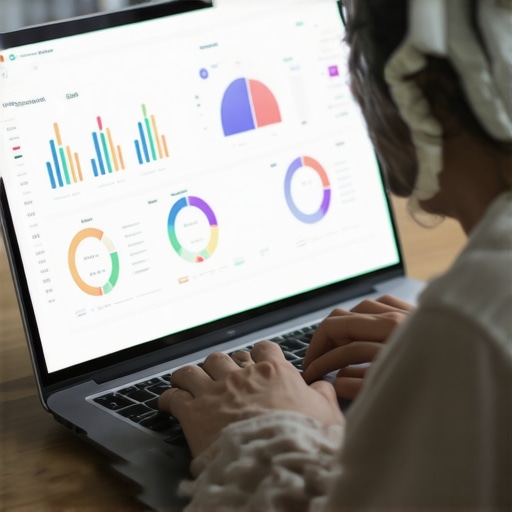 Managing Local SEO Tools for Consistent Growth Person analyzing local SEO and Google Maps analytics on a laptop.
