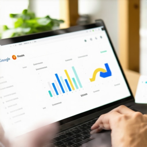 Business owner working on Google My Business optimization on laptop