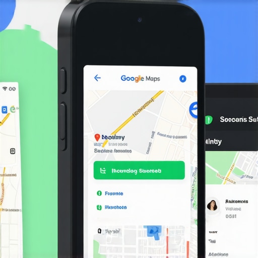 Diagram showing automated inventory system connecting with Google My Business for real-time updates.